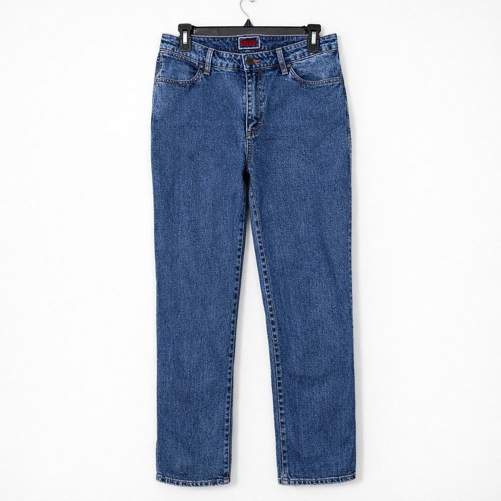 Wrangler Blue Denim Straight Leg Jeans 11/12 34" Normcore 90s Classic Minimalist